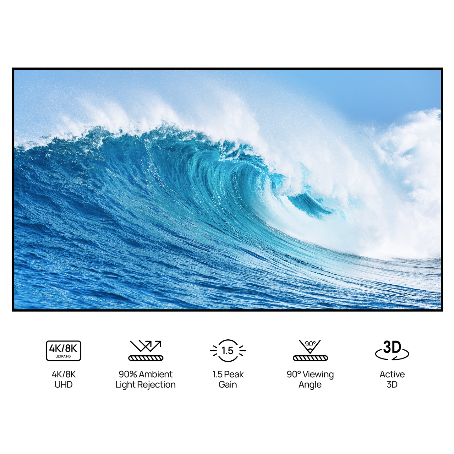 AWOL Vision New Gen Daylight ALR screen for large bright room projector setup