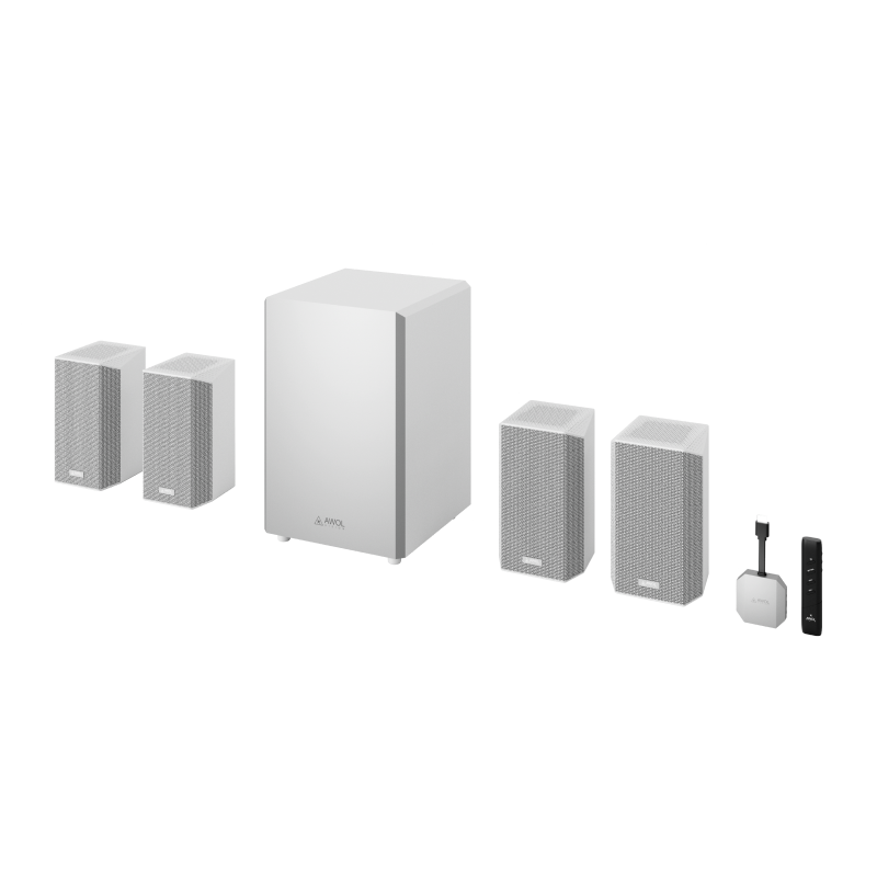 AWOL ThunderBeat wireless surround sound system for ultra short throw projector home theater