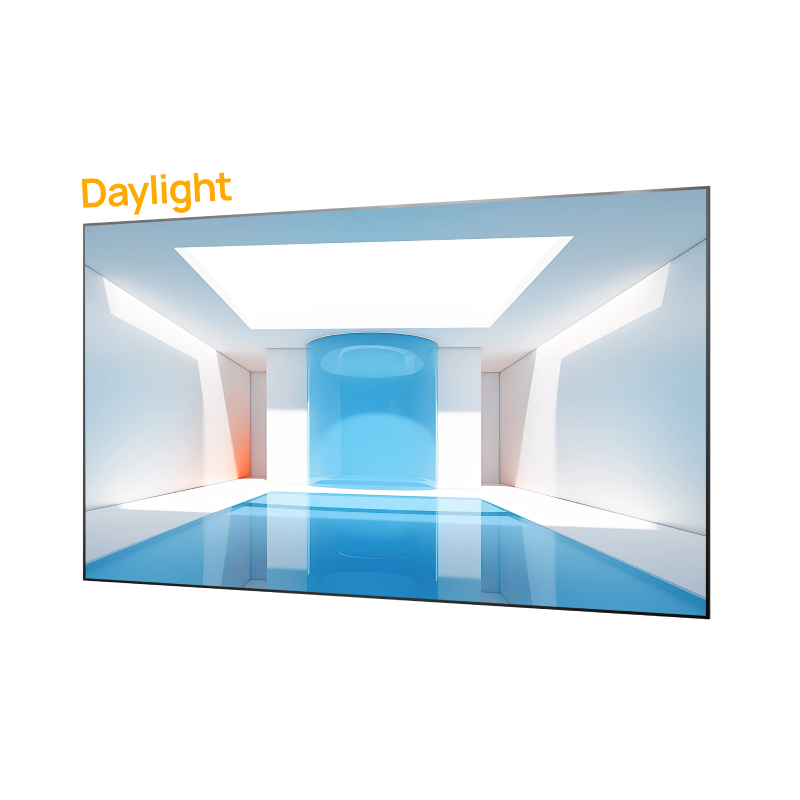 AWOL Vision Fresnel Daylight ALR screen for ultra short throw projector in bright living room