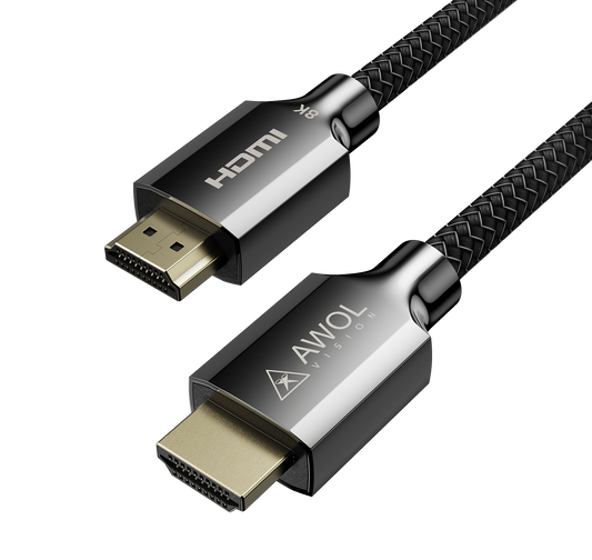 AWOL Vision 8K Ultra High Speed Certified HDMI cable for projector gaming and home theater