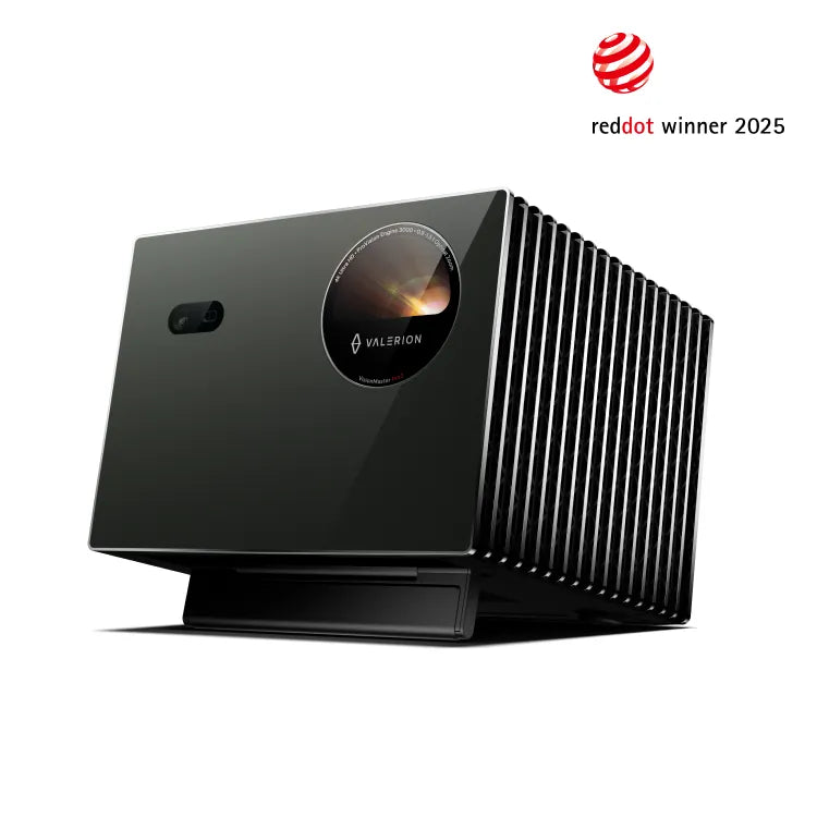 Valerion VisionMaster Pro2 and Pro 4K RGB triple laser projector for gaming and home cinema